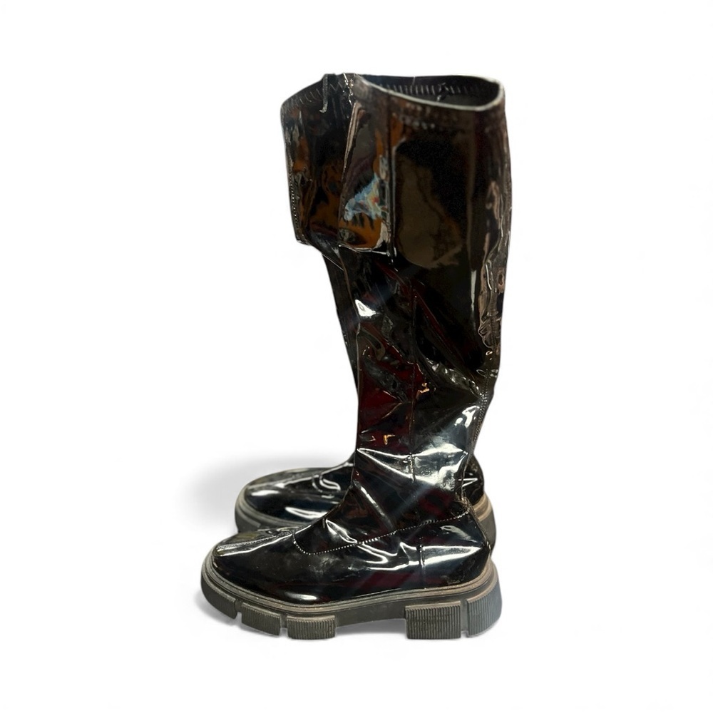 Sz 10 Zara Stylish Black Knee-High Boots